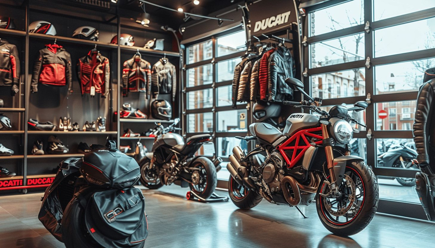 Découverte du salon Ducati Shop dédié à l'univers de la moto